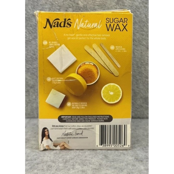 Other - Nad's Natural Sugar Wax Kit 170g 6oz Hair Removal Face Legs Bikini Vegan